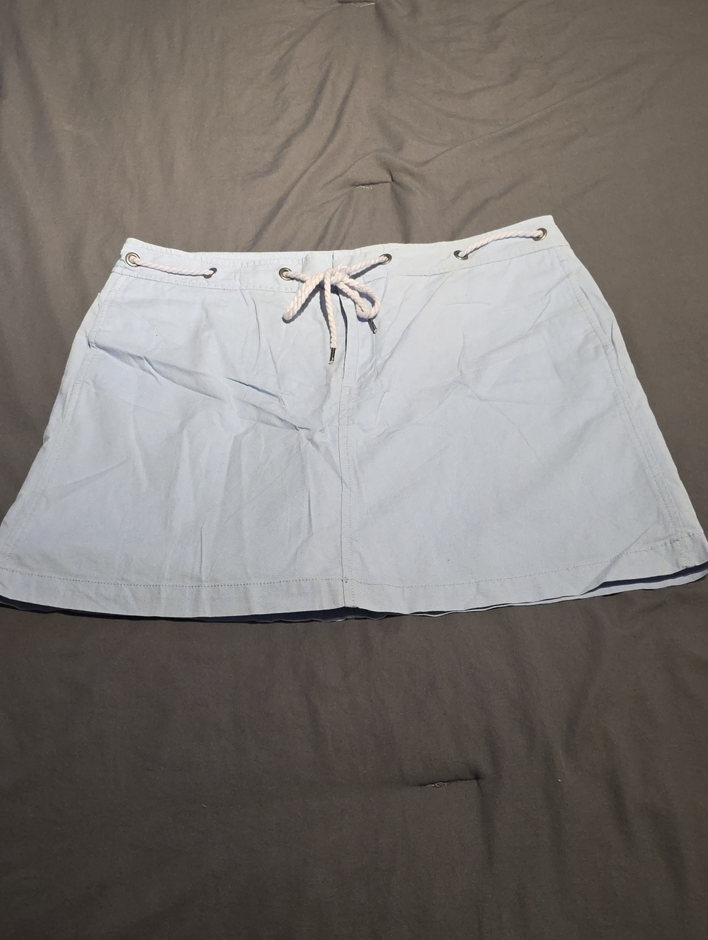 Dockers Light Blue Drawstring Skort